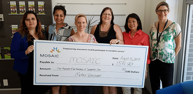 Metro Vancouver Book Sale Raises $1,571 for MOSAIC
