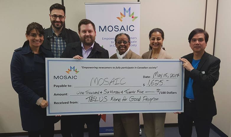 MOSAIC Receives $1,625 Donation from TELUS