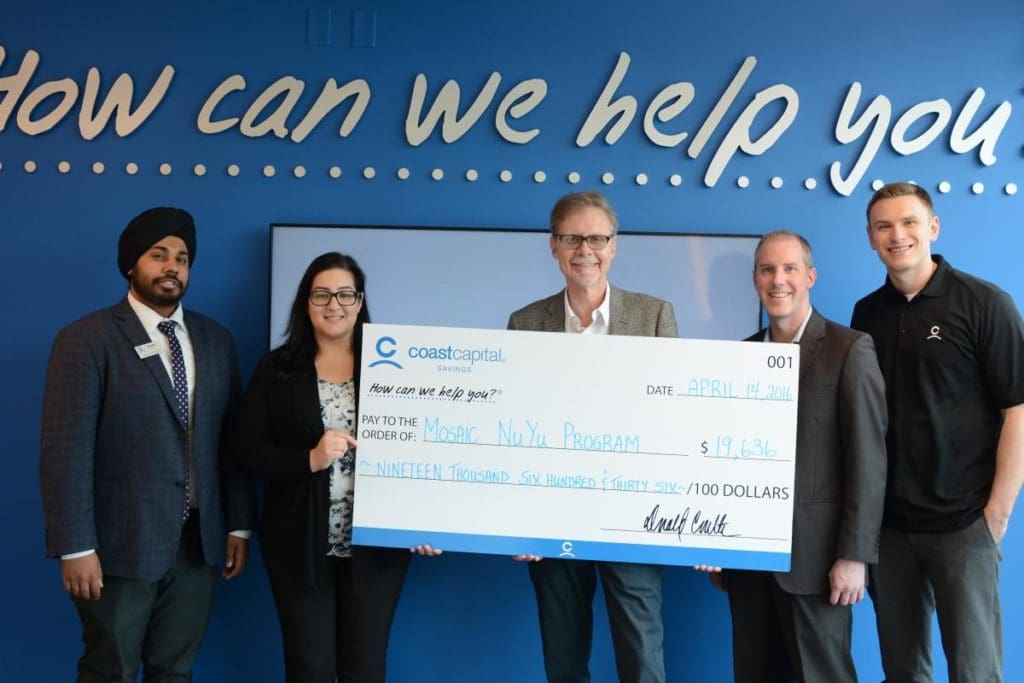 MOSAIC receives $19,636 Grant from Coast Capital Savings!