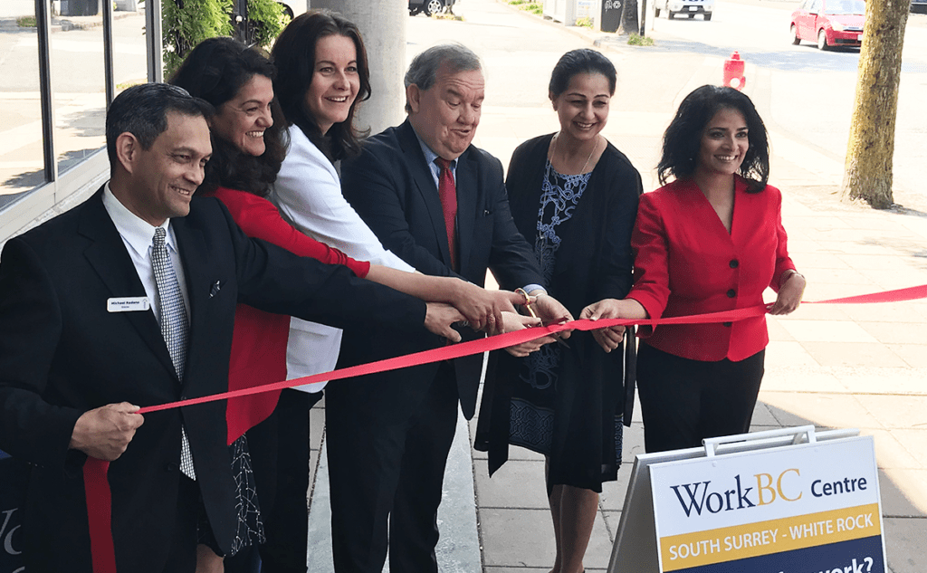 Minister Shane Simpson Cuts Ribbon at South Surrey-White Rock WorkBC Centre
